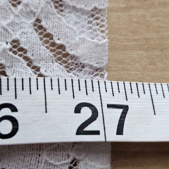 White Lace Button Up Mother Of Pearl Buttons Size 1X See Through Sexy Romantic - Picture 7 of 10